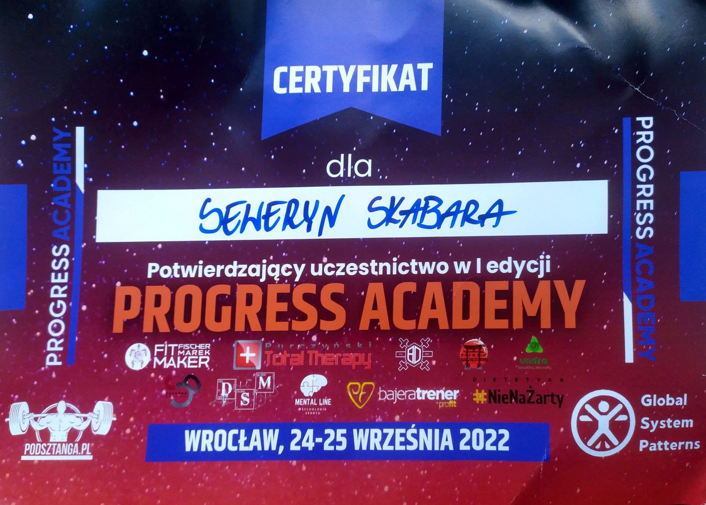 Certyfikat szkolenia
