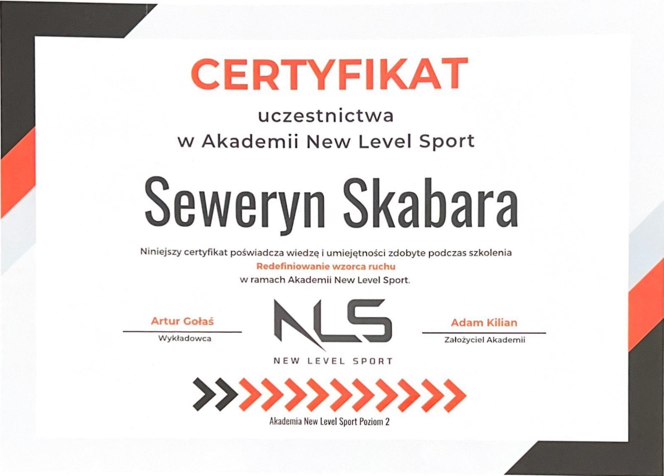 Certyfikat szkolenia