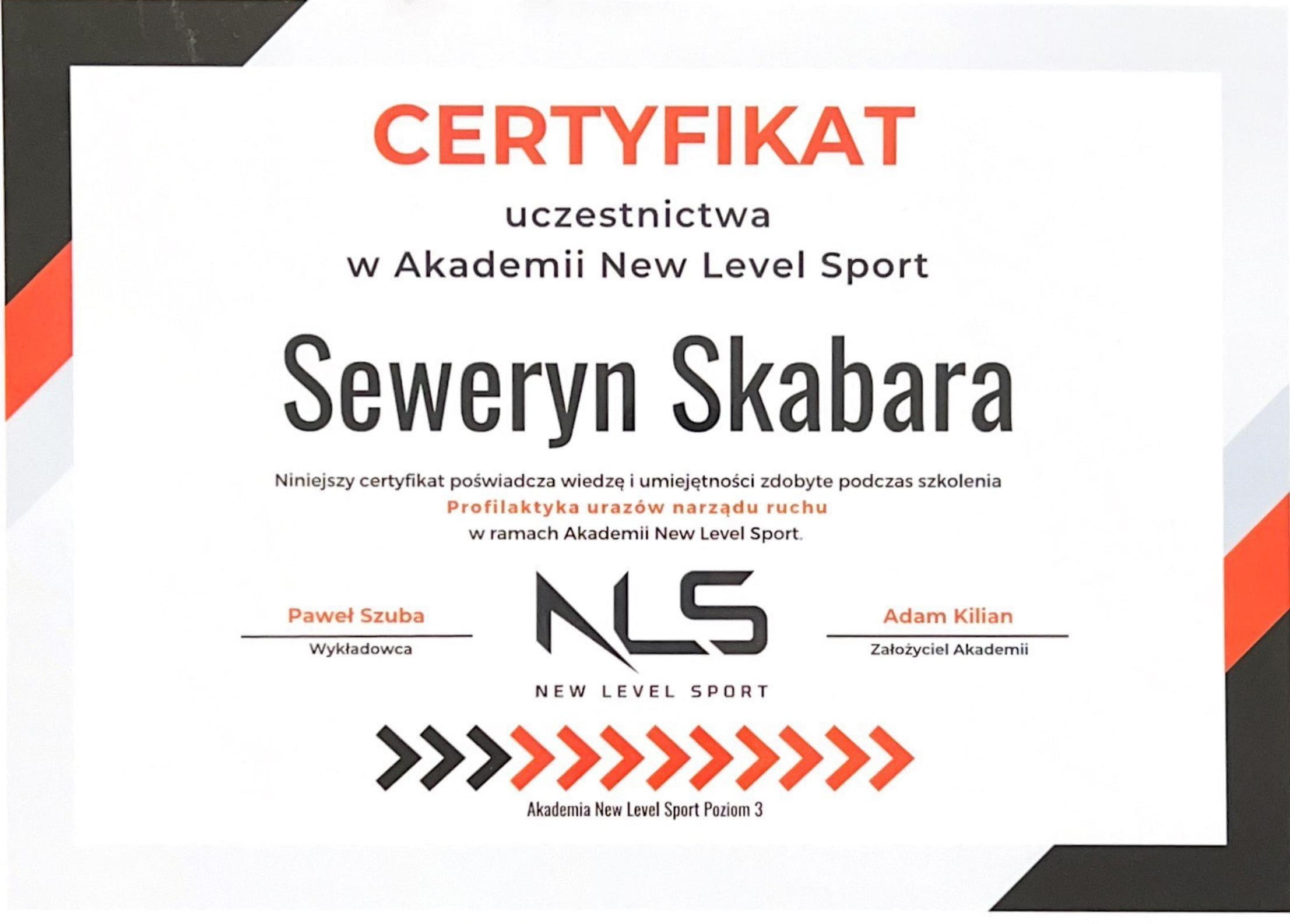 Certyfikat szkolenia